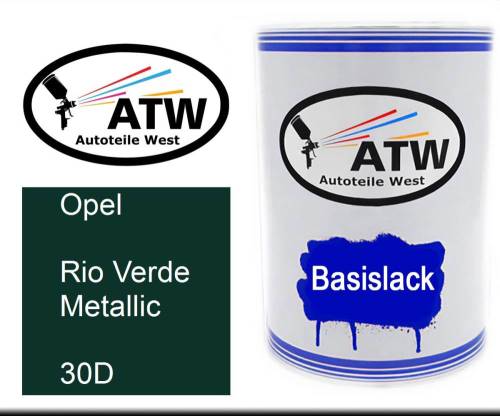 Opel, Rio Verde Metallic, 30D: 500ml Lackdose, von ATW Autoteile West.